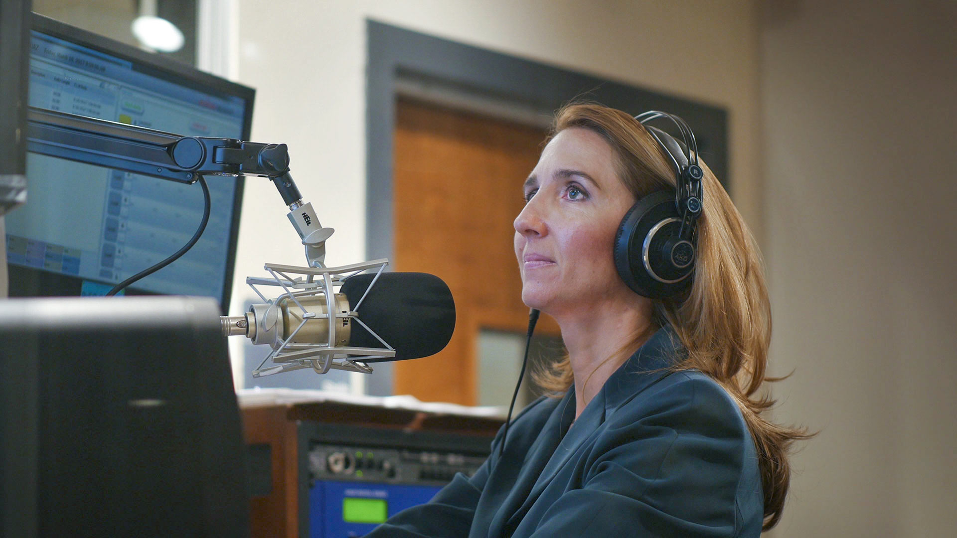 NPR 89.1 Morning Announcer, Nicole Cox on the air.