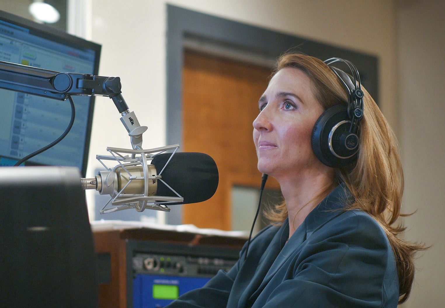 AZPM's Nicole Cox in the radio booth