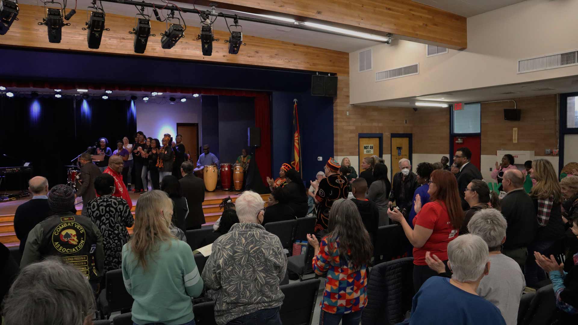 Attendees stood, clapped, and sang throughout the musical program led by Sierra Vista 1st Church of God in Christ minister of music Marlon Stokes. Jan. 16, 2023
