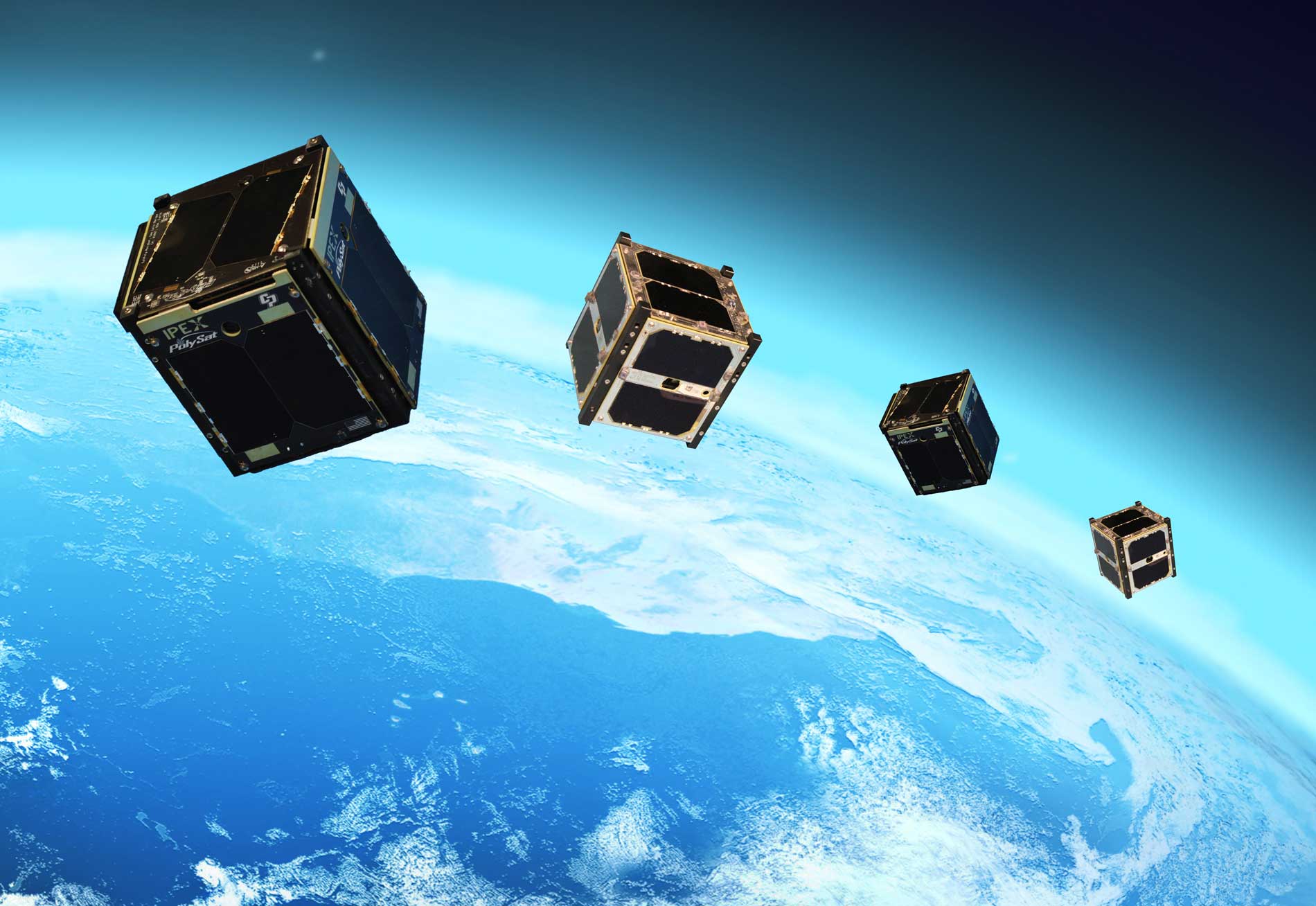 NASA illustration of cubesats in orbit.