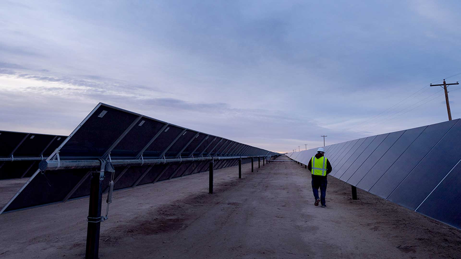SRP and Clenera will begin construction on Arizona’s largest solar plant in 2023 northwest of Flagstaff. SRP has been working to expand solar, including at East Line Solar in Coolidge, shown here, which was initiated by SRP and is owned and operated by a subsidiary of AES. 