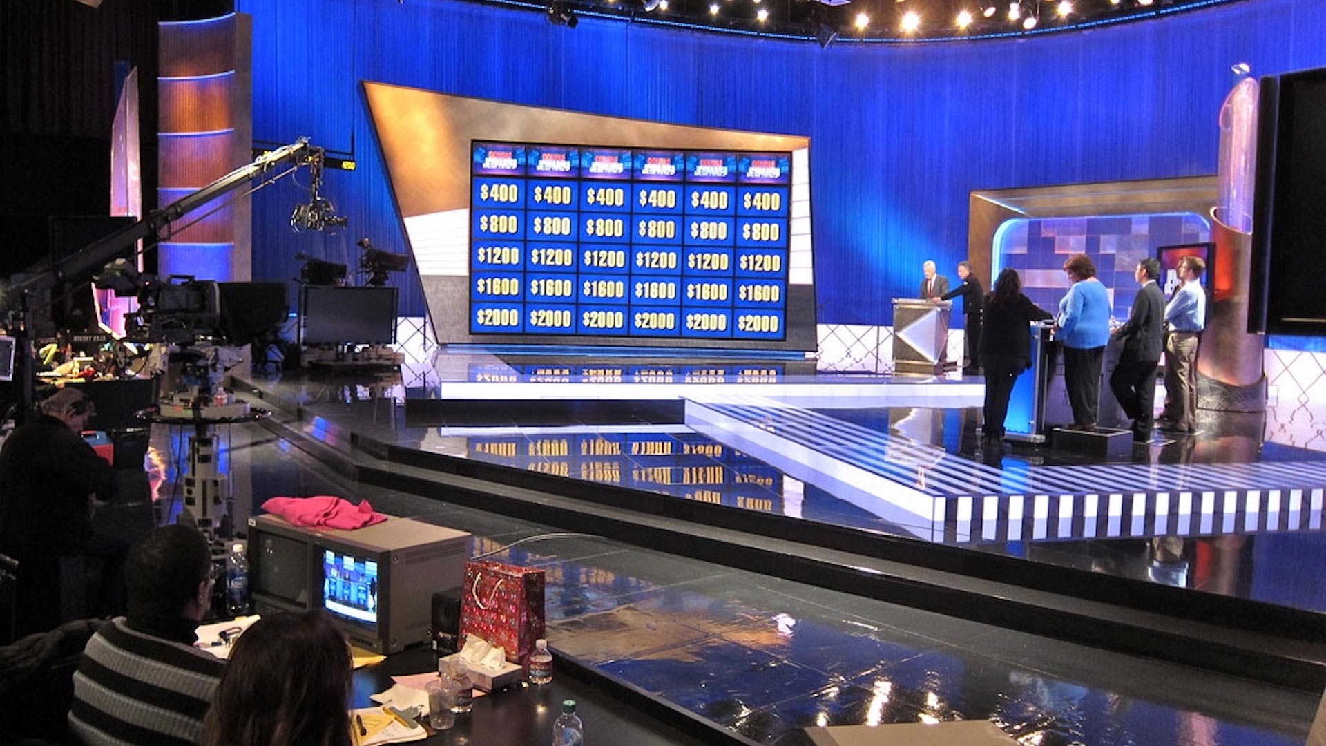 Behind the scenes at TV game show Jeopardy.