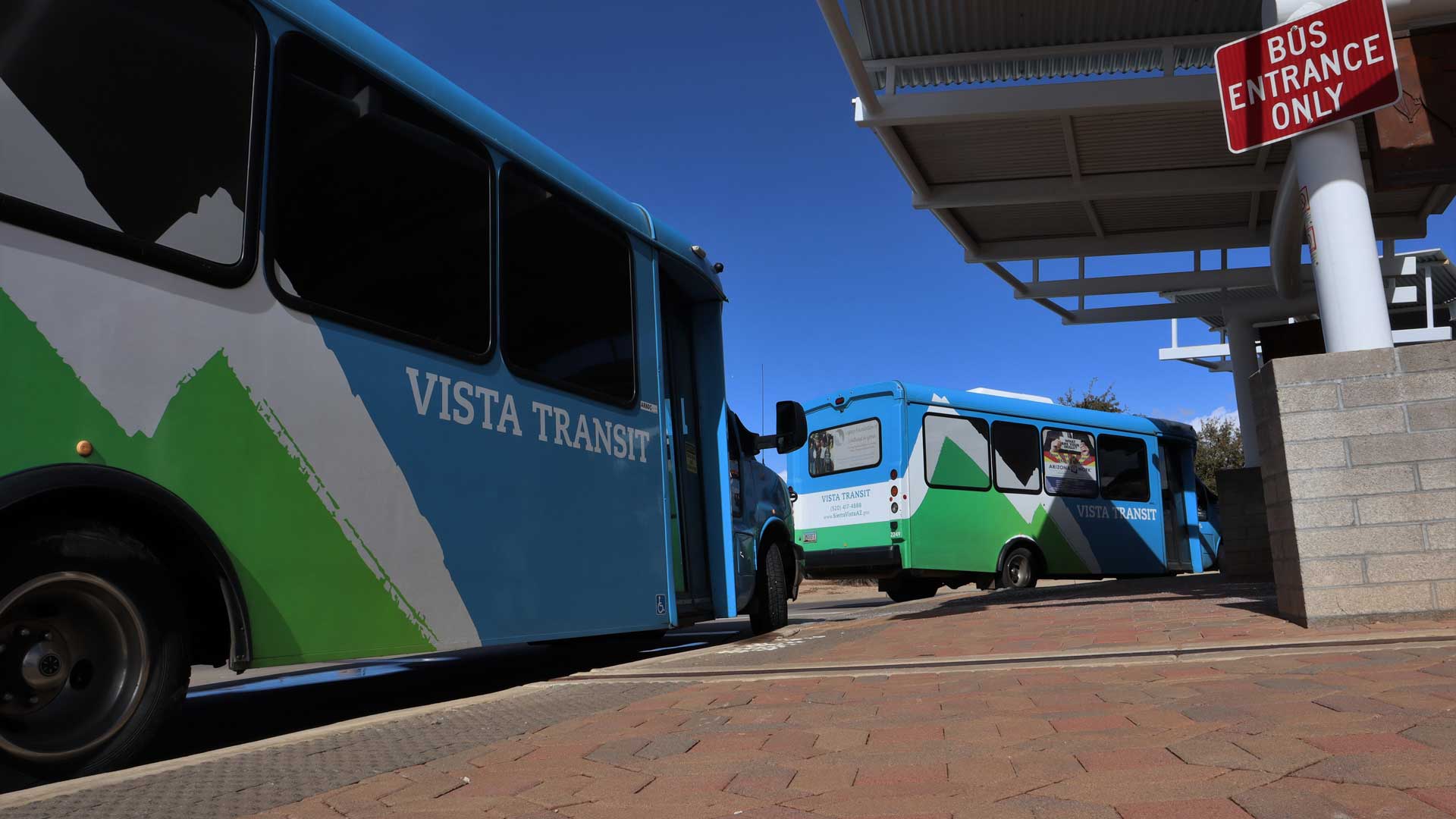 Vista Transit buses in Sierra Vista.  February 2023