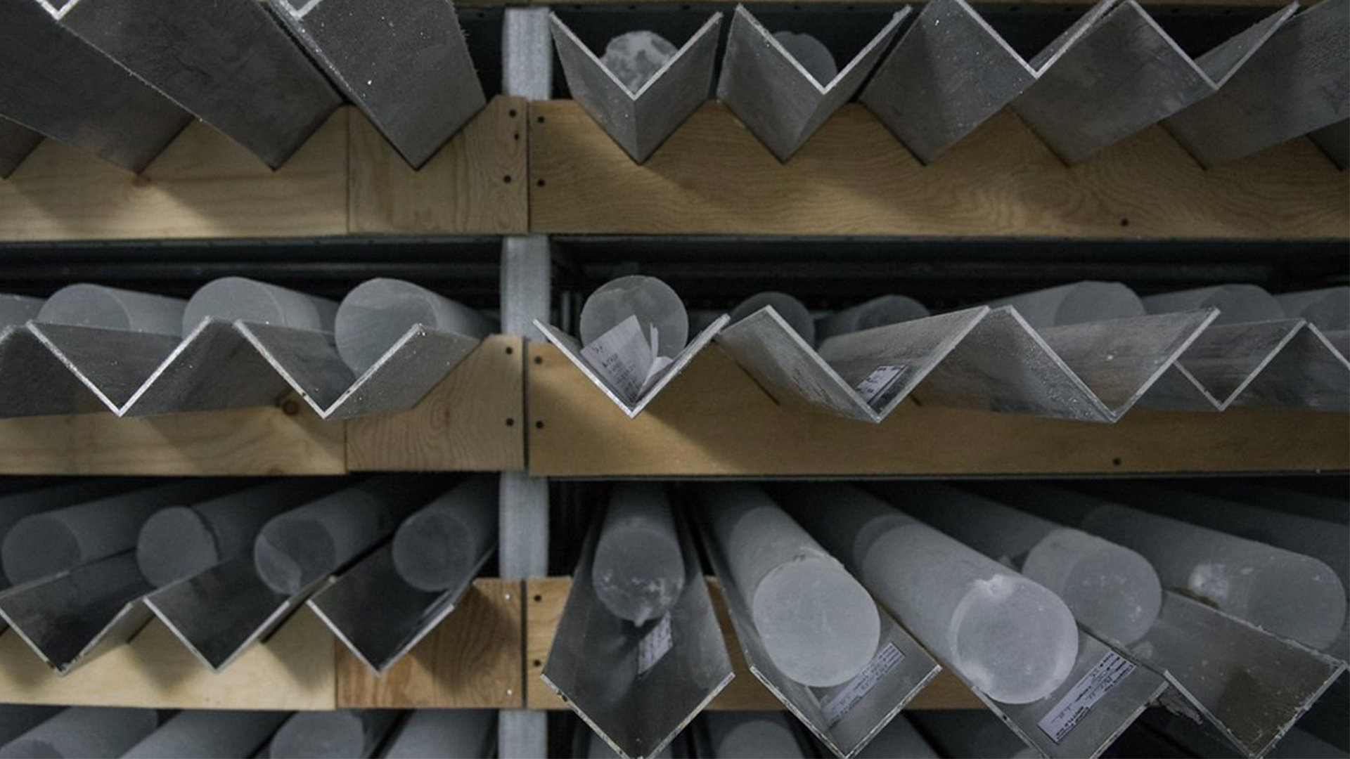 A collection of glacial ice cores can show a history of climate change.