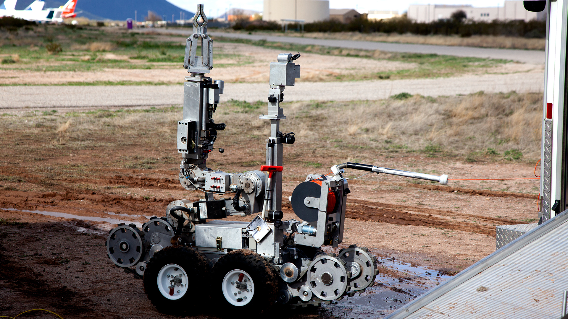 Robot used for explosive disposals 