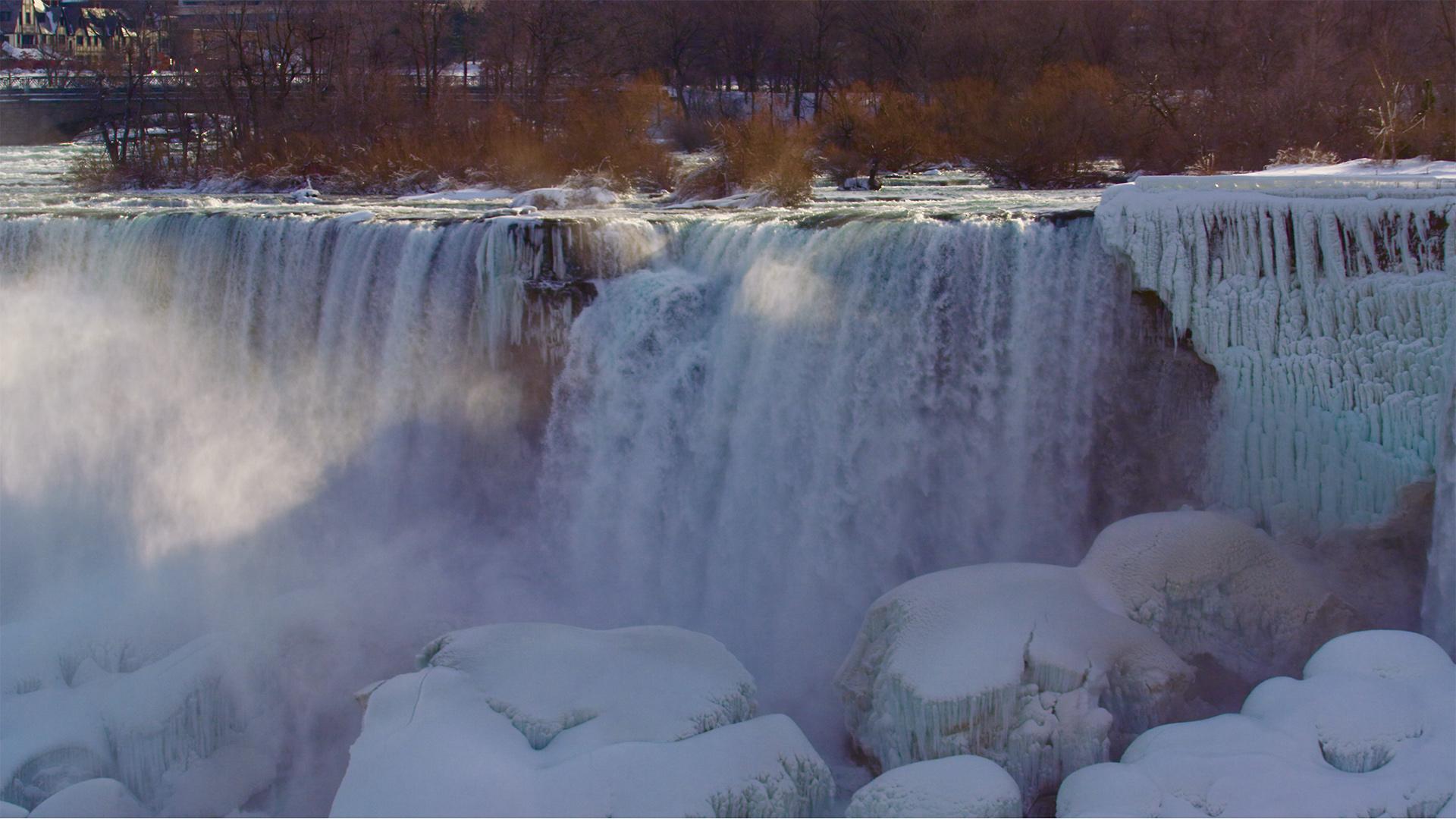 Niagara Falls in winter.