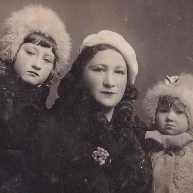 Alla (right) with her mother, Ida, and sister Bella in 1939. Of the 200,000 Jews living in Odessa before the Holocaust, only 90,000 survived.