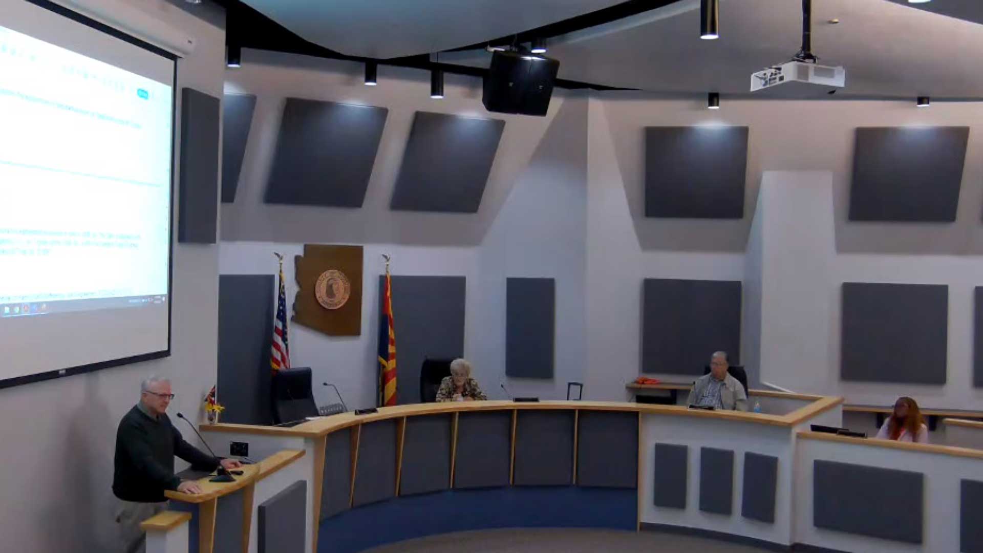 Bob Bartelsmeyer speaks with the Cochise County Board of Supervisors before they voted to name him elections director.  April 25, 2023