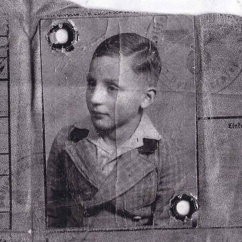 The Nazis required everyone to have identity papers. Hellpap went back to Berlin many years after the Holocaust and found a copy of his in an archive. He was 10 years old when this photo was taken.