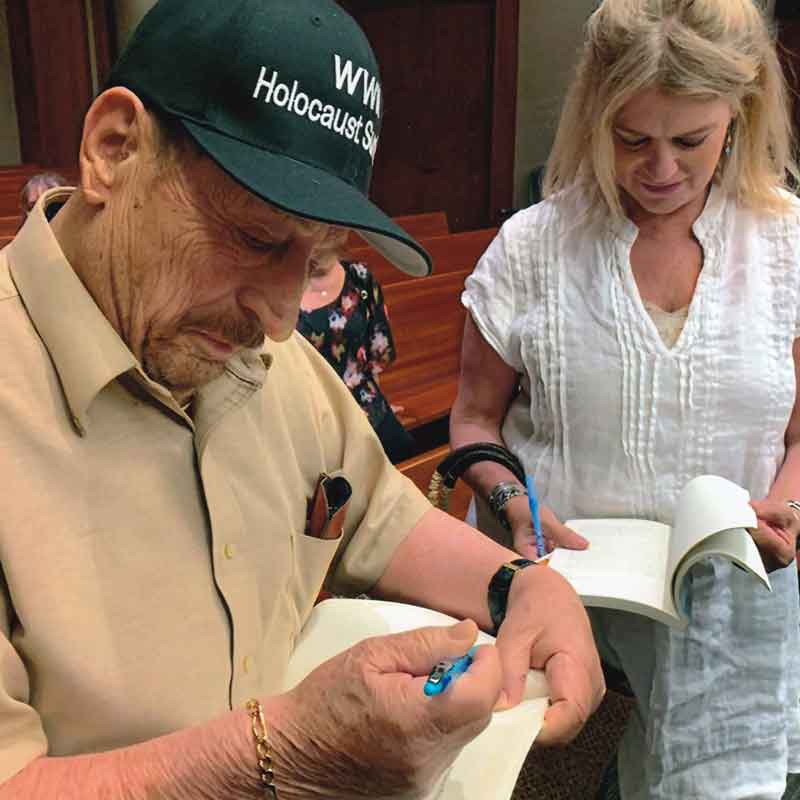 Wolfgang at a book signing in Tucson in 2015 for the two-volume book, To Tell Our Stories: Holocaust Survivors of Southern Arizona, published by Jewish Family and Children's Services of Southern Arizona.