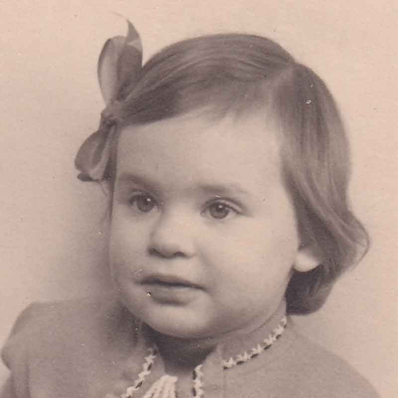 Paula, not quite 2 years old, in 1939. 