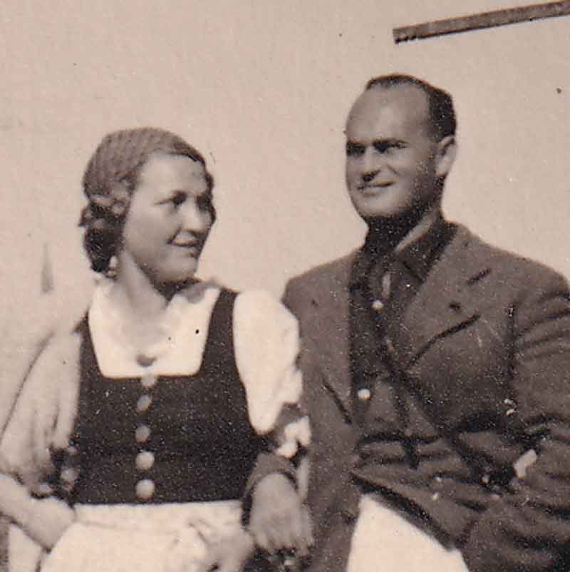 Gretel Schindler with her husband. 