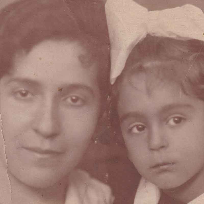 Theresa’s mother, Eva, and grandmother, Gabriella Gesheit. Gabriella was killed at Auschwitz at the age of 48. 