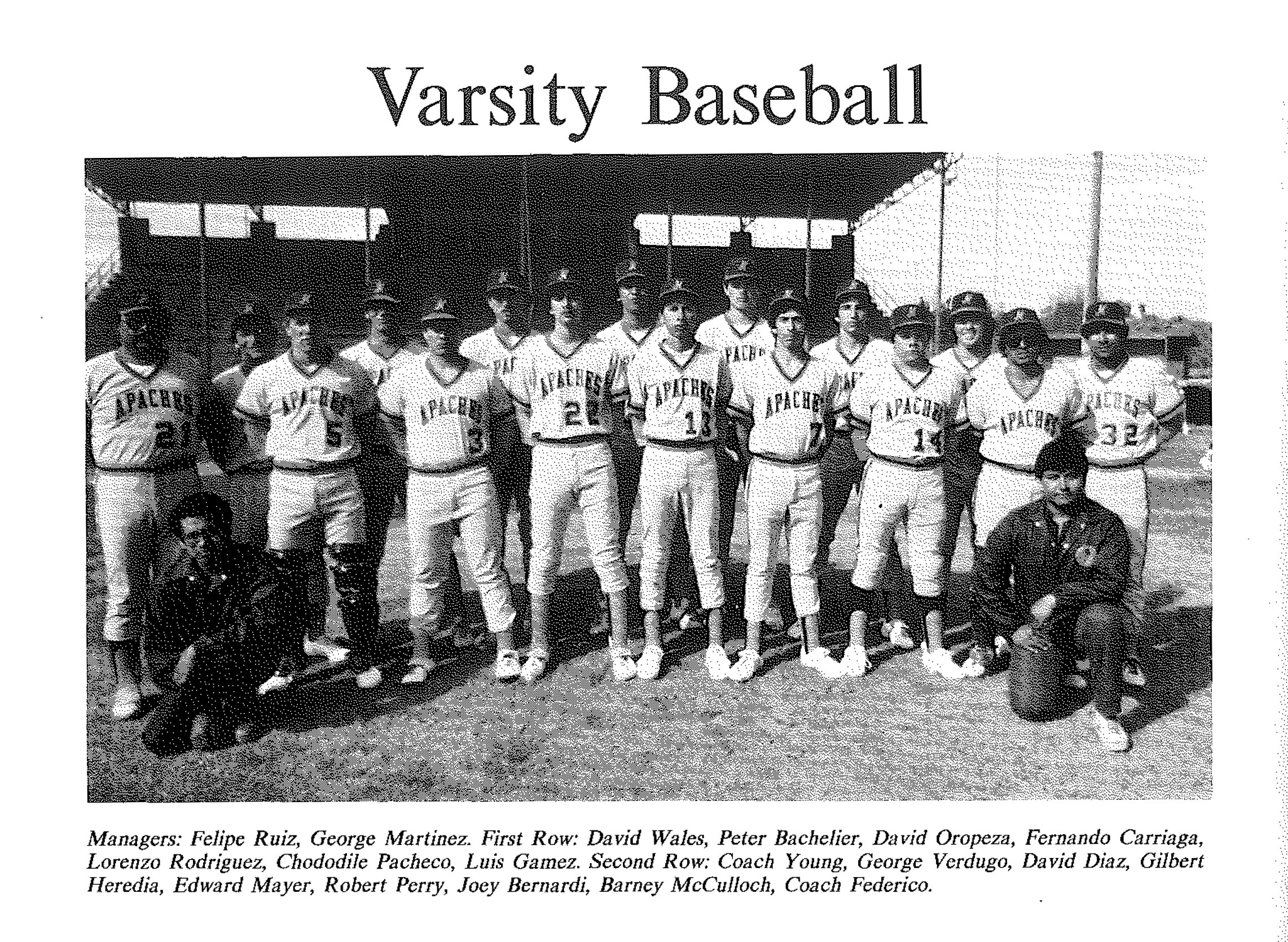 The Nogales High School Varsity Team, 1981.