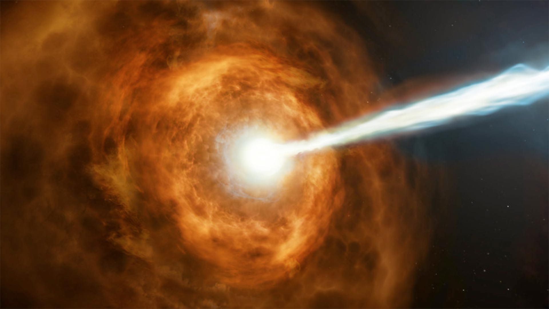 Gamma ray burst from supernova.