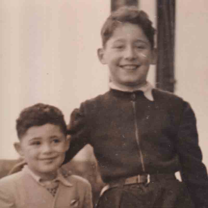 Robert age 6 with his French cousin, Jean-Pierre Weisz.