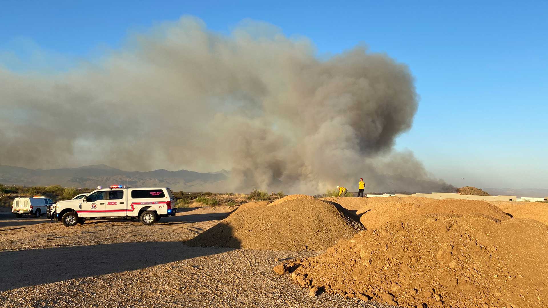 The Diamond Fire burning near Scottsdale on June 28, 2023.
