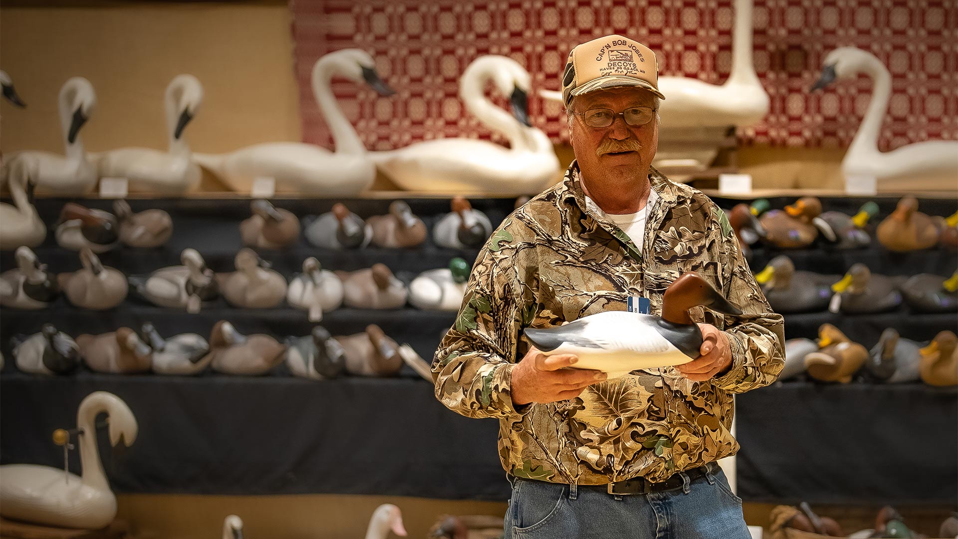 Bobby Jobes is an award winning decoy carver and has spent his life working and hunting on the Chesapeake Bay.