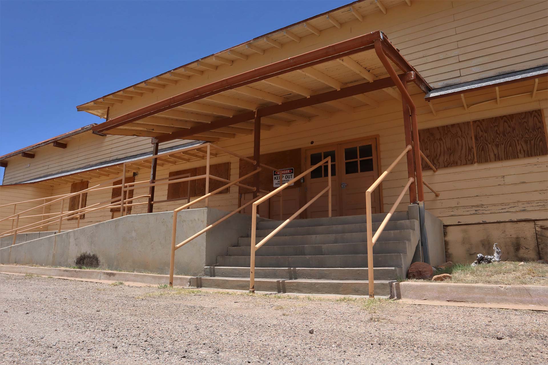 The Mountain View Officers' Club on Fort Huachuca, AZ. The Fort has submitted a funding proposal to rehabilitate the building as a Range Operations Synchronization Center. May 31, 2023. 
