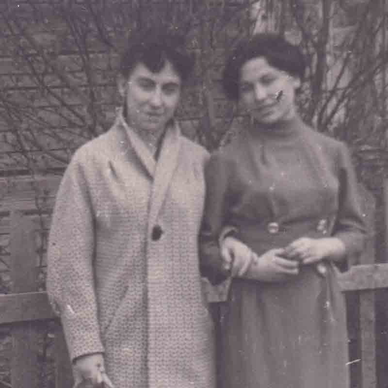 Valentina and sister, Mila, in 1959 in Belarus.
