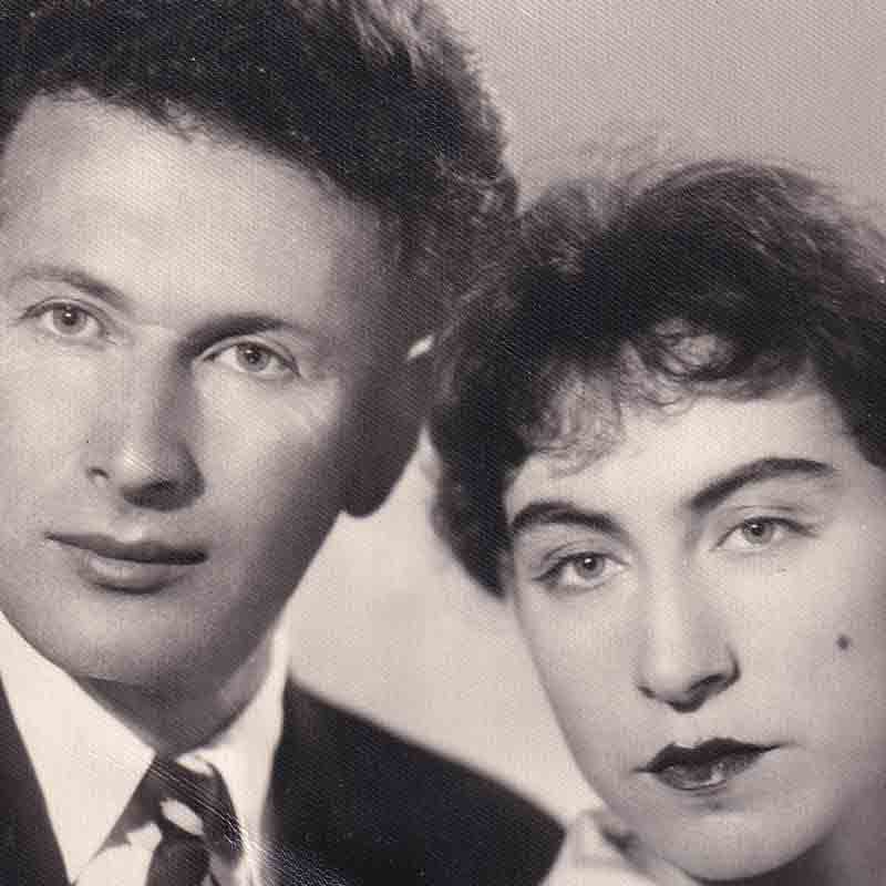 Valentina and Solomon as newlyweds, 1959.