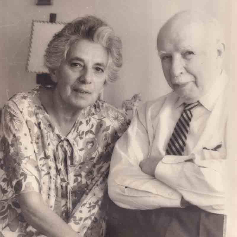 Anna and Grigory in 1970 in their apartment on 110th street in Manhattan.