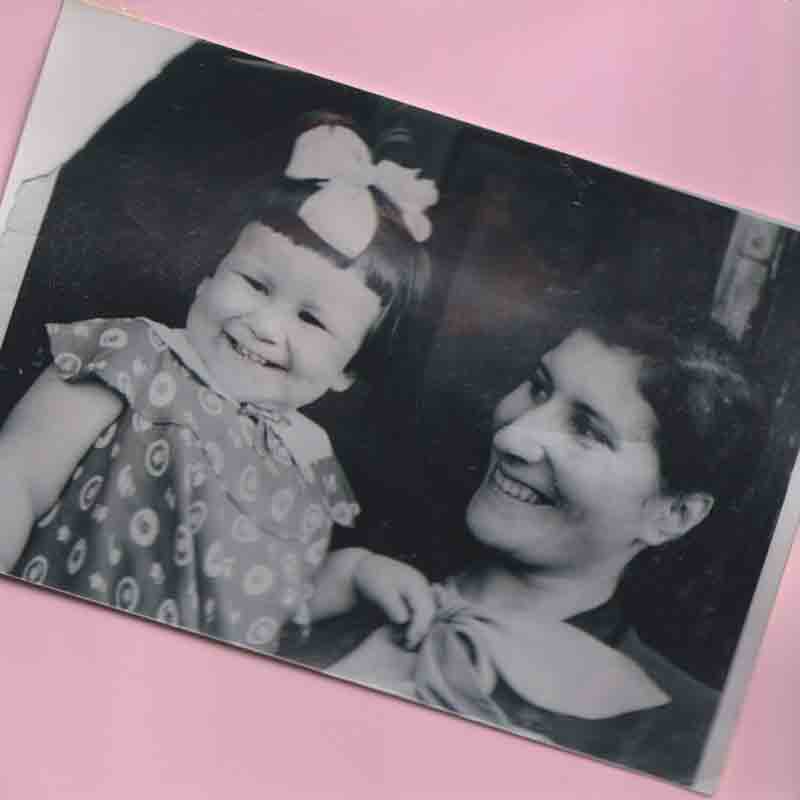 Yulia with her daughter, Irina, age 2, in 1956.
