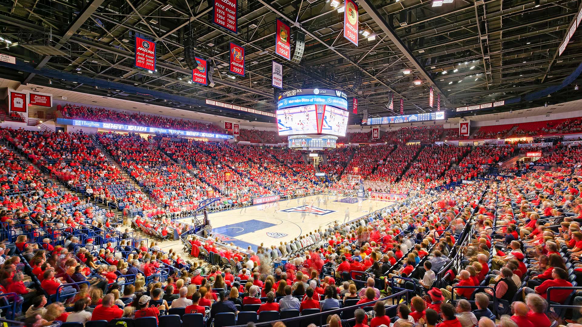 Fans at the UA Men's Basketball Game in the McKale Center.