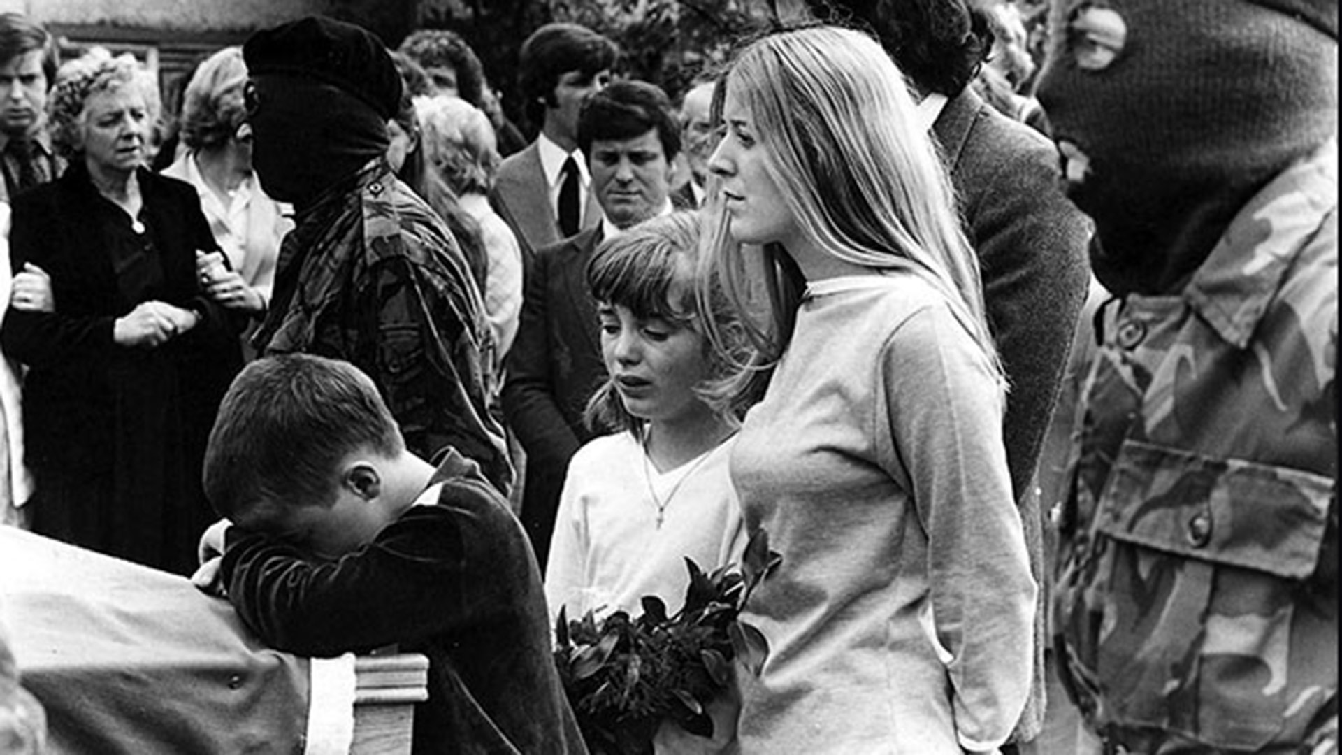 11-year-old Bernadette at the funeral of her father Joe McDonnell the fifth hunger striker to die. Belfast, July 1981.