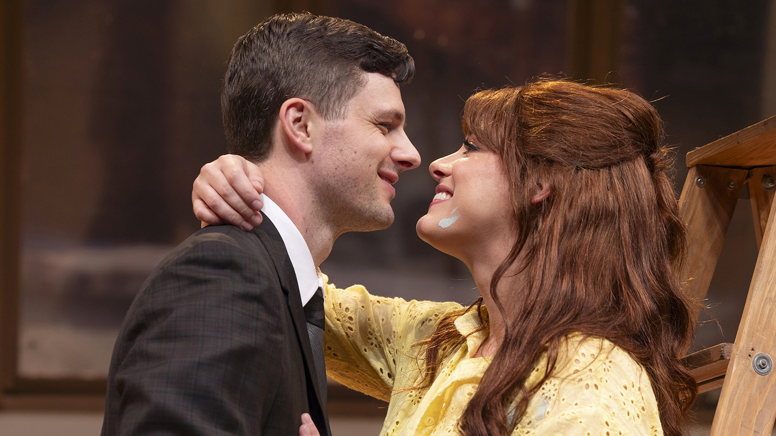 Tyler Lansing Weaks and Kyra Kennedy as Paul and Corie Bratter in Arizona Theatre Company's production of Barefoot In The Park directed by Micheal Berresse. 