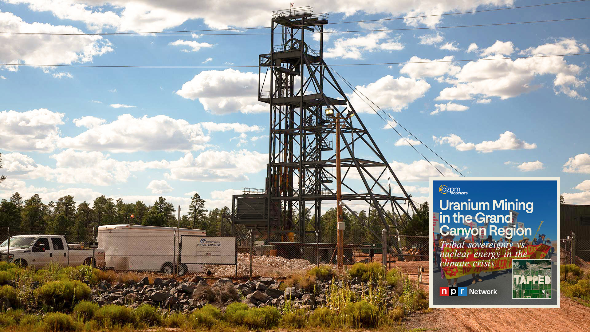 The Pinyon Plain Mine shaft in Coconino County, on Wednesday, Aug. 30. In 2016, the mine shaft punctured a perched aquifer that contained natural levels of uranium, requiring the mining company Energy Fuels to pump water to the surface to an impoundment for treatment. 