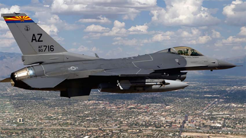 F-16 from the 162nd Fighter Wing, based in Tucson.