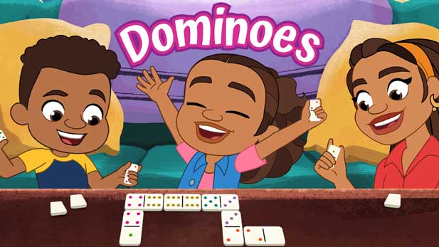 Domino Fun with Alma and Eddie!