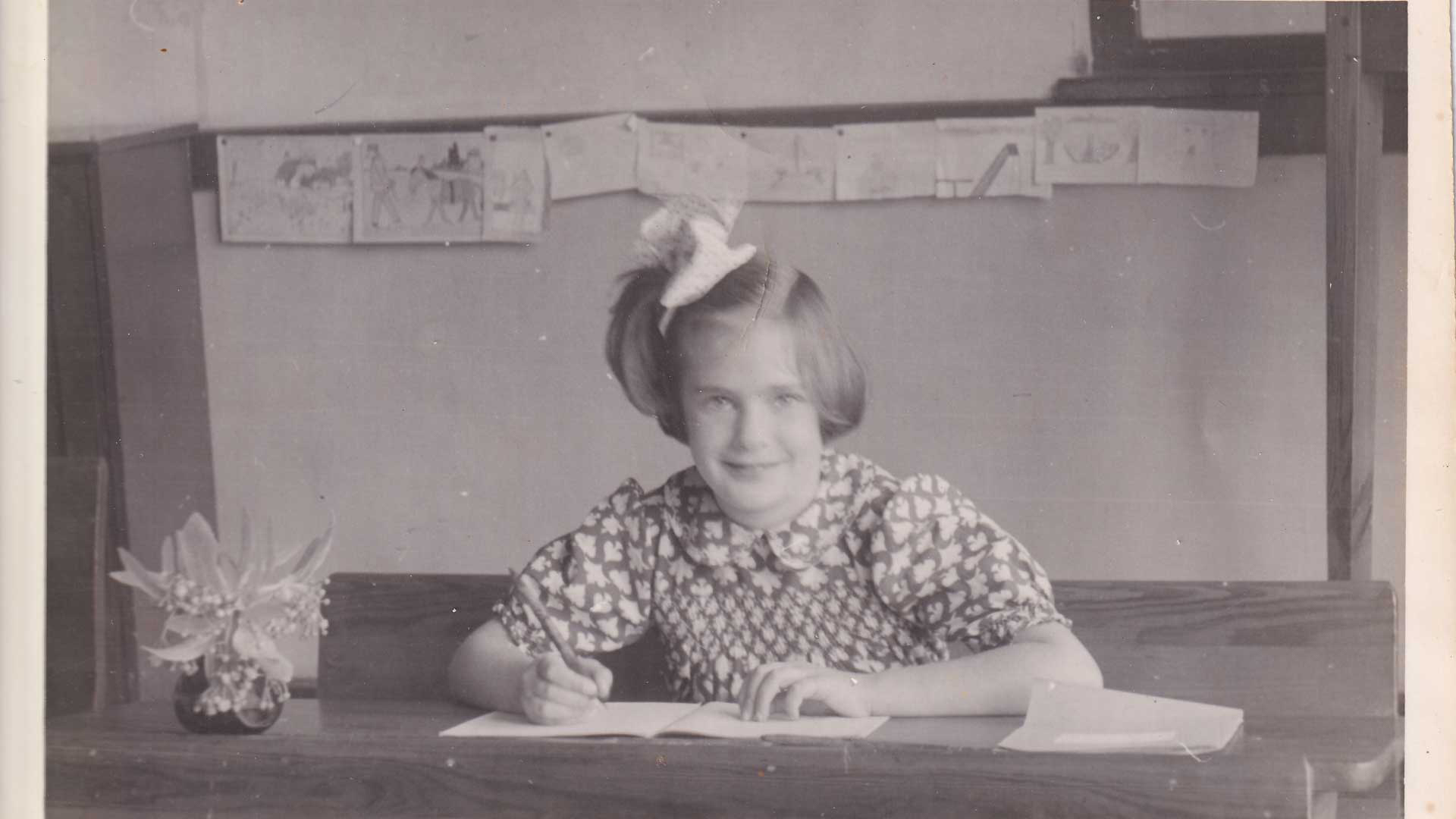 Paula at age 12. She hadn’t been able to start school until age 8, after the war ended.