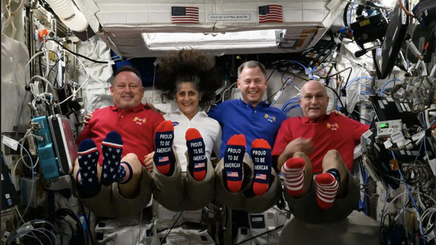 NASA astronauts cast their votes from space