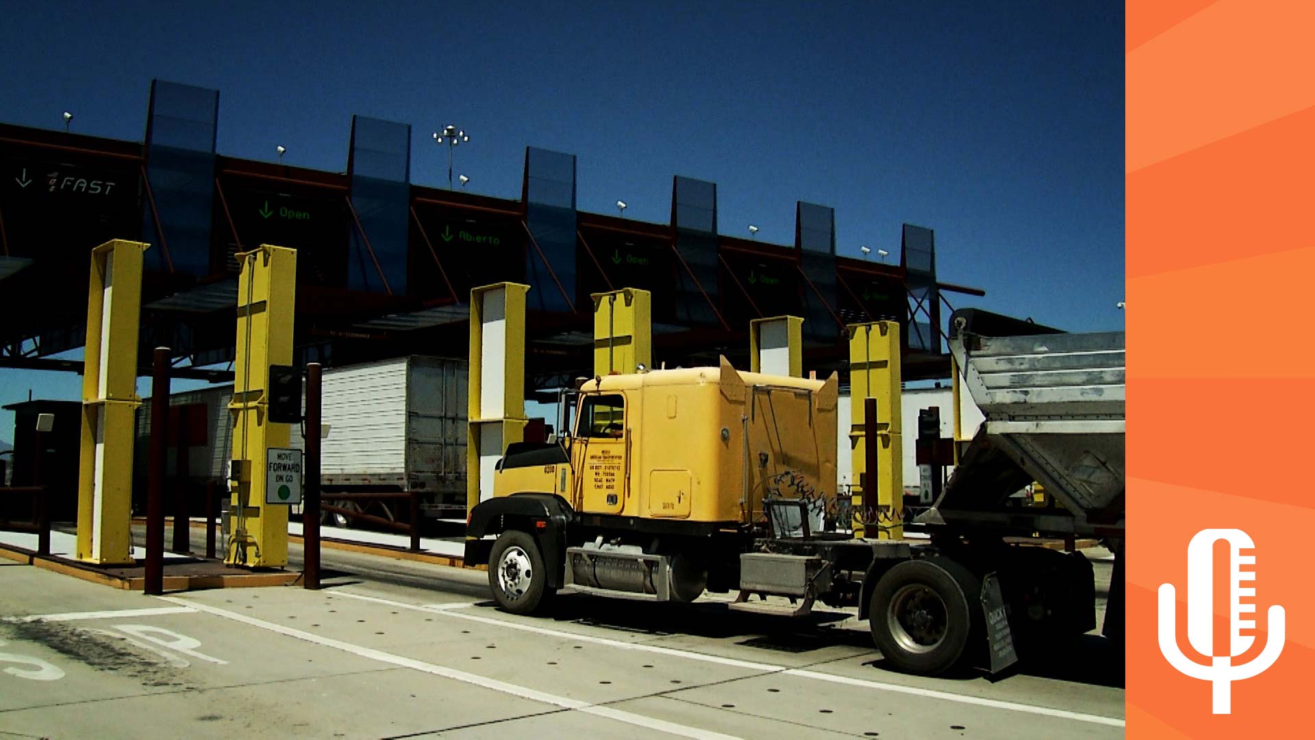 A semi passes through the Mariposa Port of Entry in Nogales. 