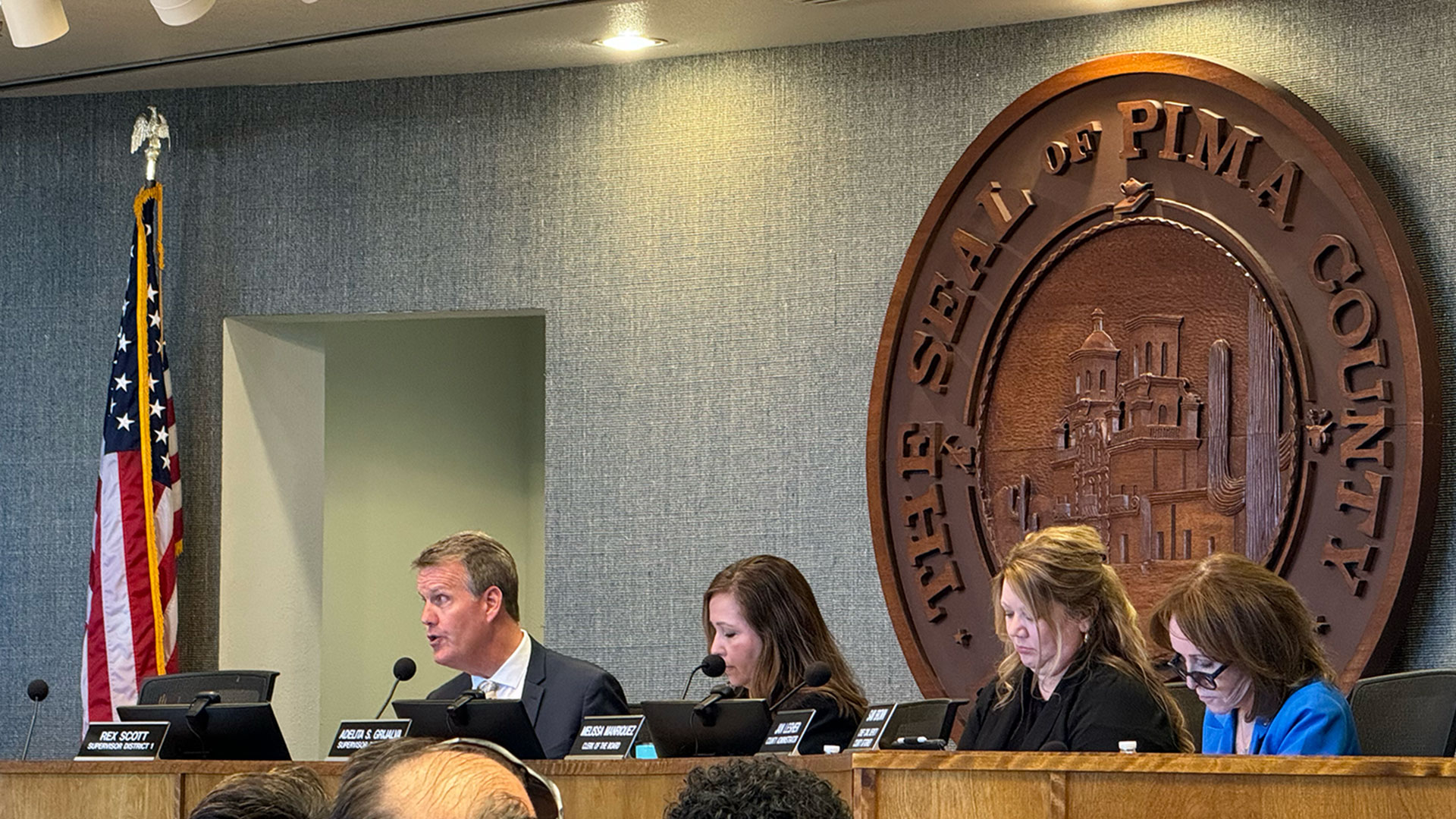 Supervisor Rex Scott speaks about the Blue Ribbon Commission's final report at the Feb. 20, 2024 Board of Supervisors meeting.
