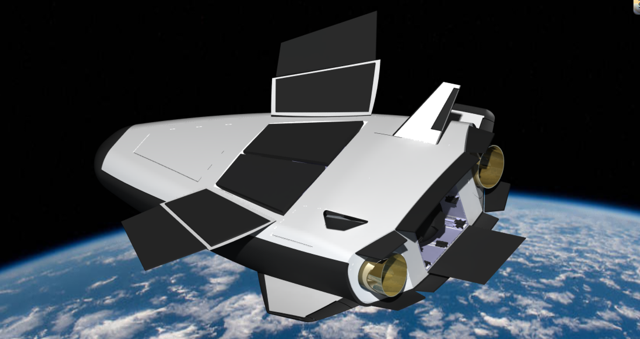 A prototype image of the BlackStar Orbital Technologies Corporation SpaceDrone.