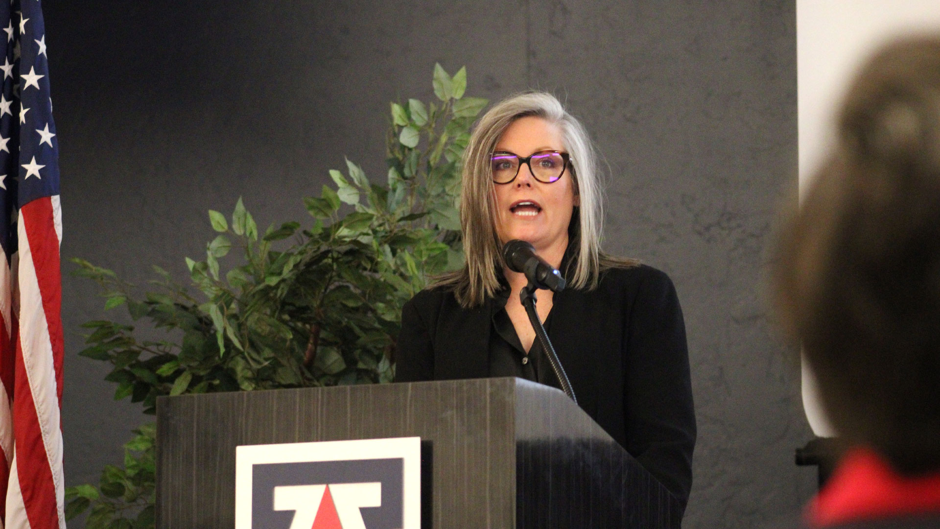 Gov. Katie Hobbs speaks at the The University of Arizona Cooperative Extension Water Resources Reach Center 2024 Annual Conference: Implementing Water Solutions through Partnerships on March 13, 2024.
