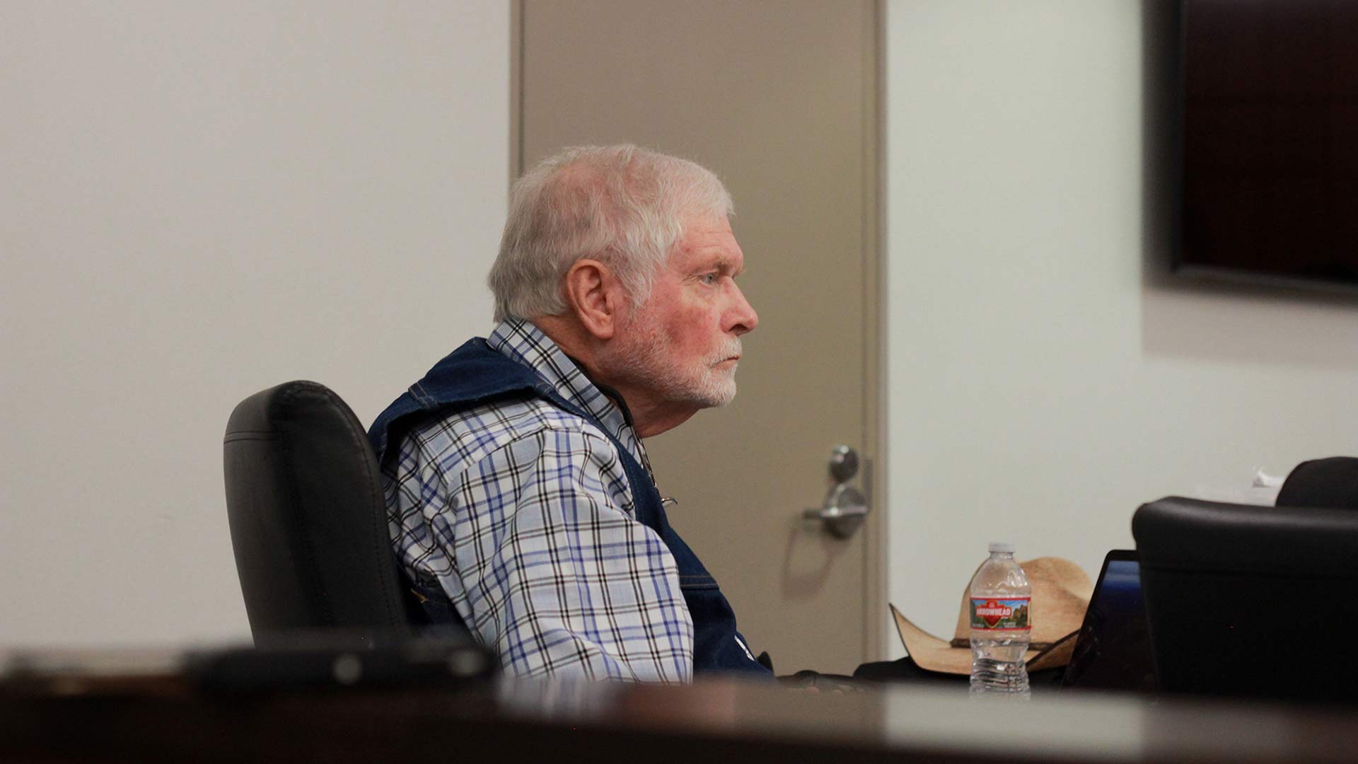 George Alan Kelly during opening statements, on March 22, 2024, at trial where he's being charged with second degree murder and aggravated assault.