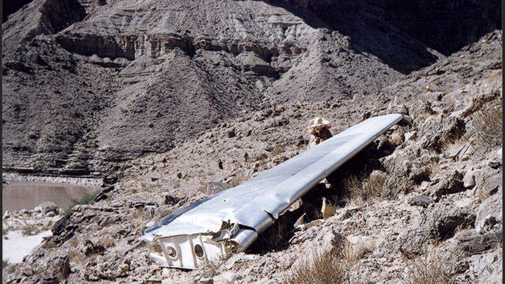 Wreckage from a 1956 midair collision sits on the floor of the Grand Canyon.