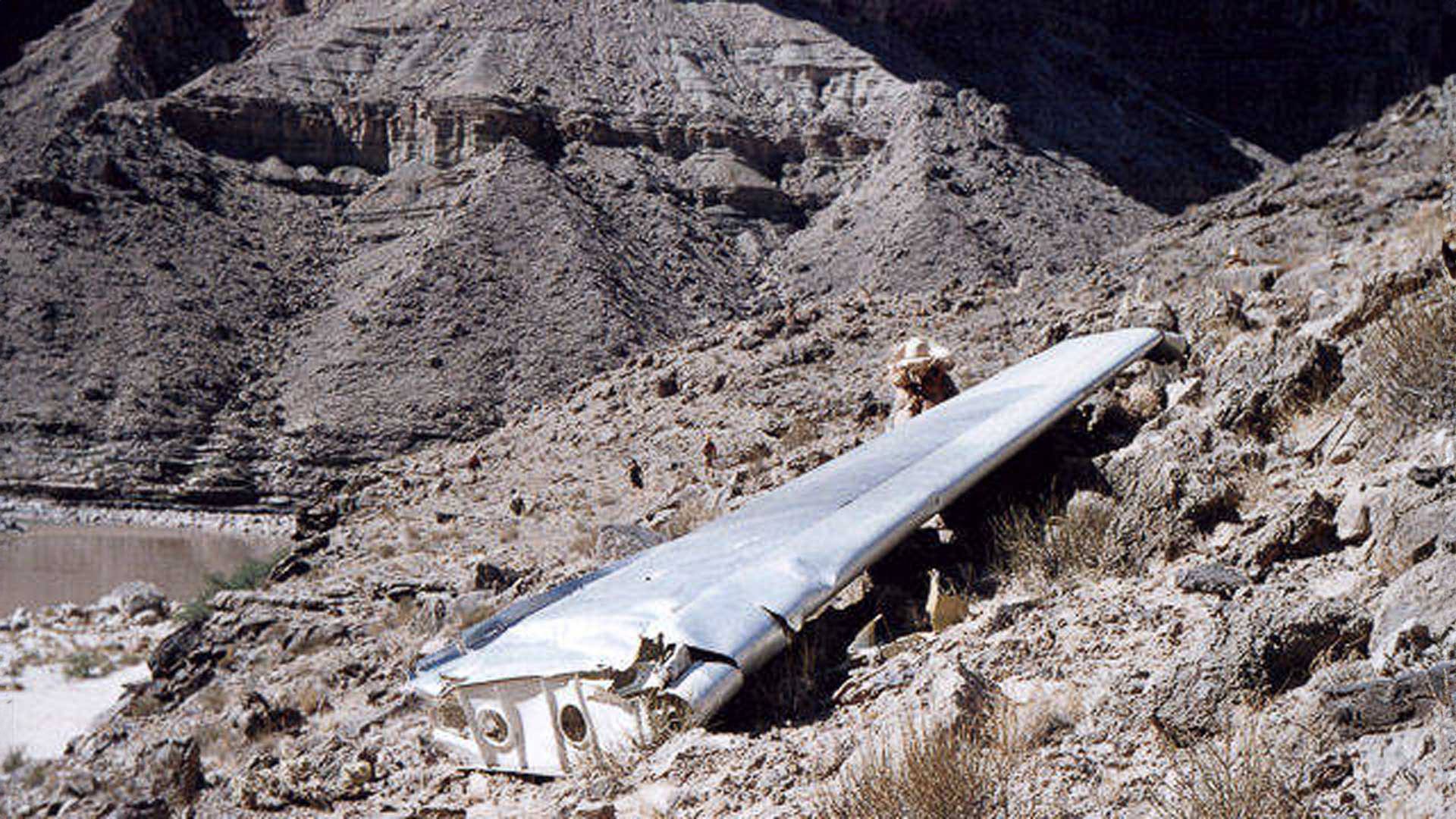 Wreckage from a 1956 midair collision sits on the floor of the Grand Canyon.