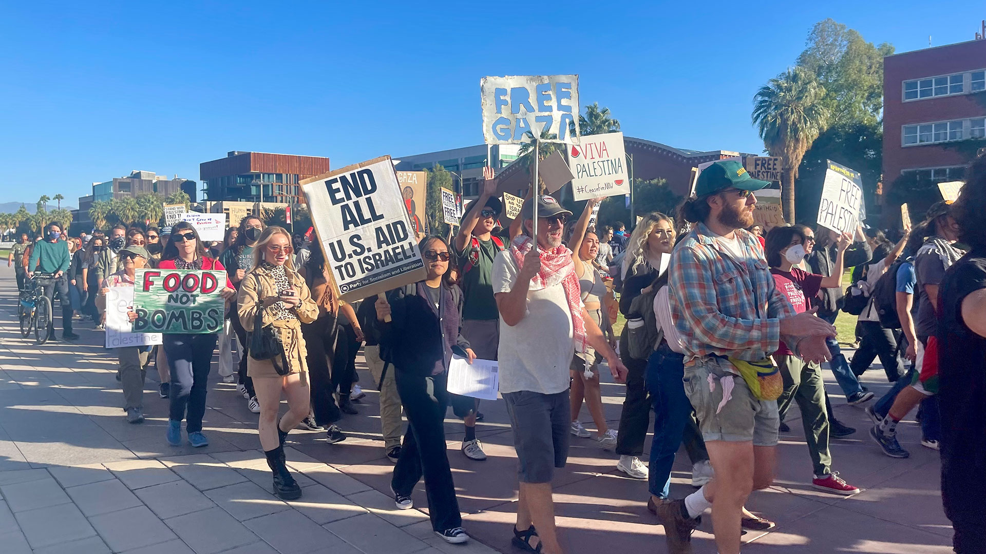 Anti-semitic incidents increased in Arizona last year, and just this week a counter protestor ripped up signs at a Tucson demonstration in support of Gaza. 