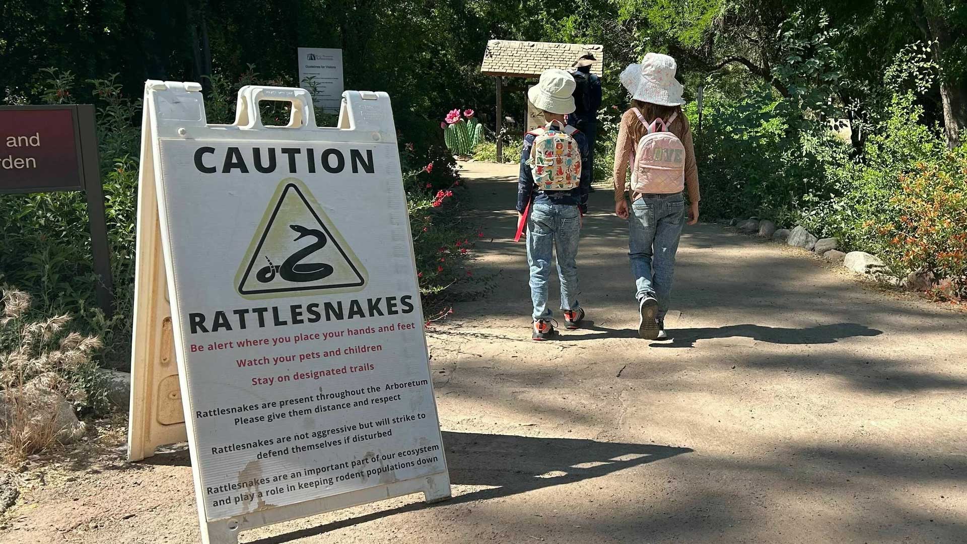 NPR rattlesnake warning sign