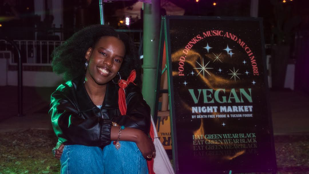 Tucson Vegan Night Market sign