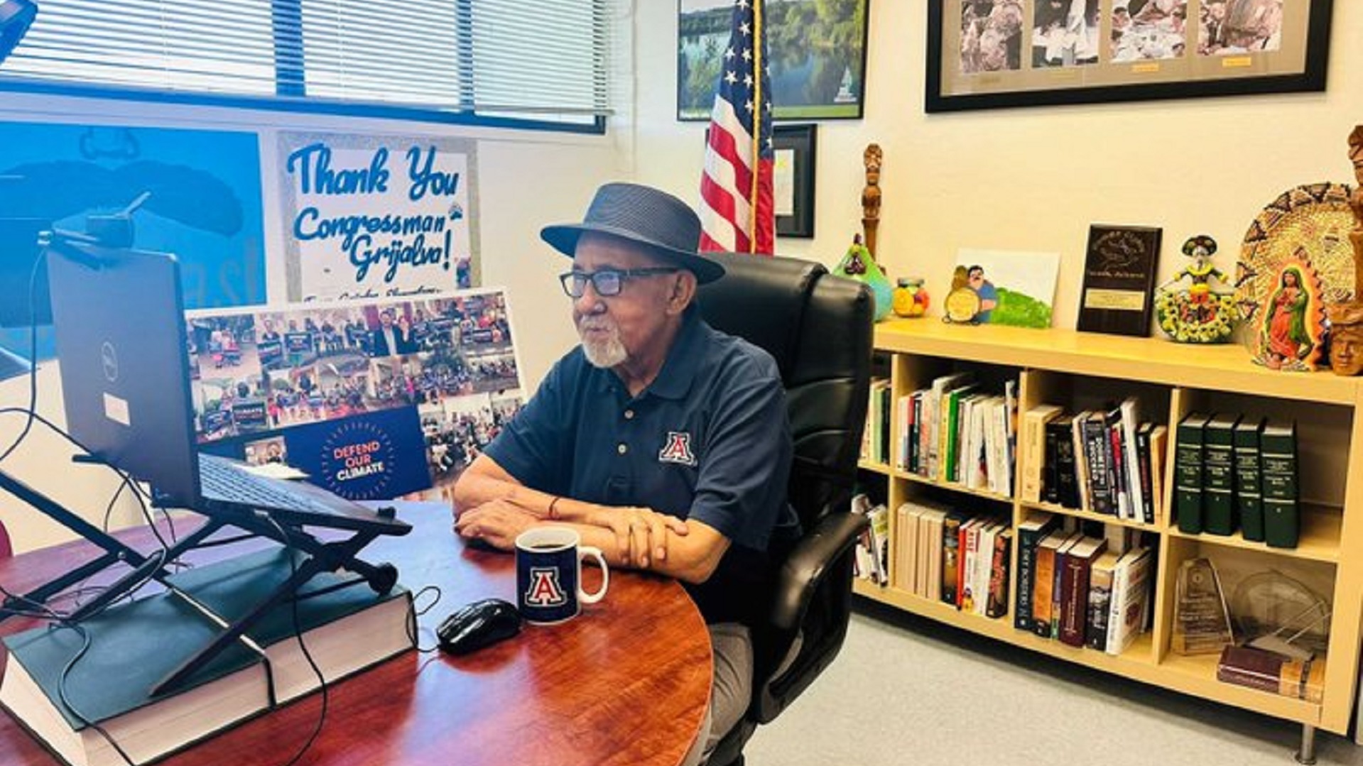 This photo accompanied a July 10, 2024 social media post in which congressman Raul Grijalva announced he has finished cancer treatments "for now."  