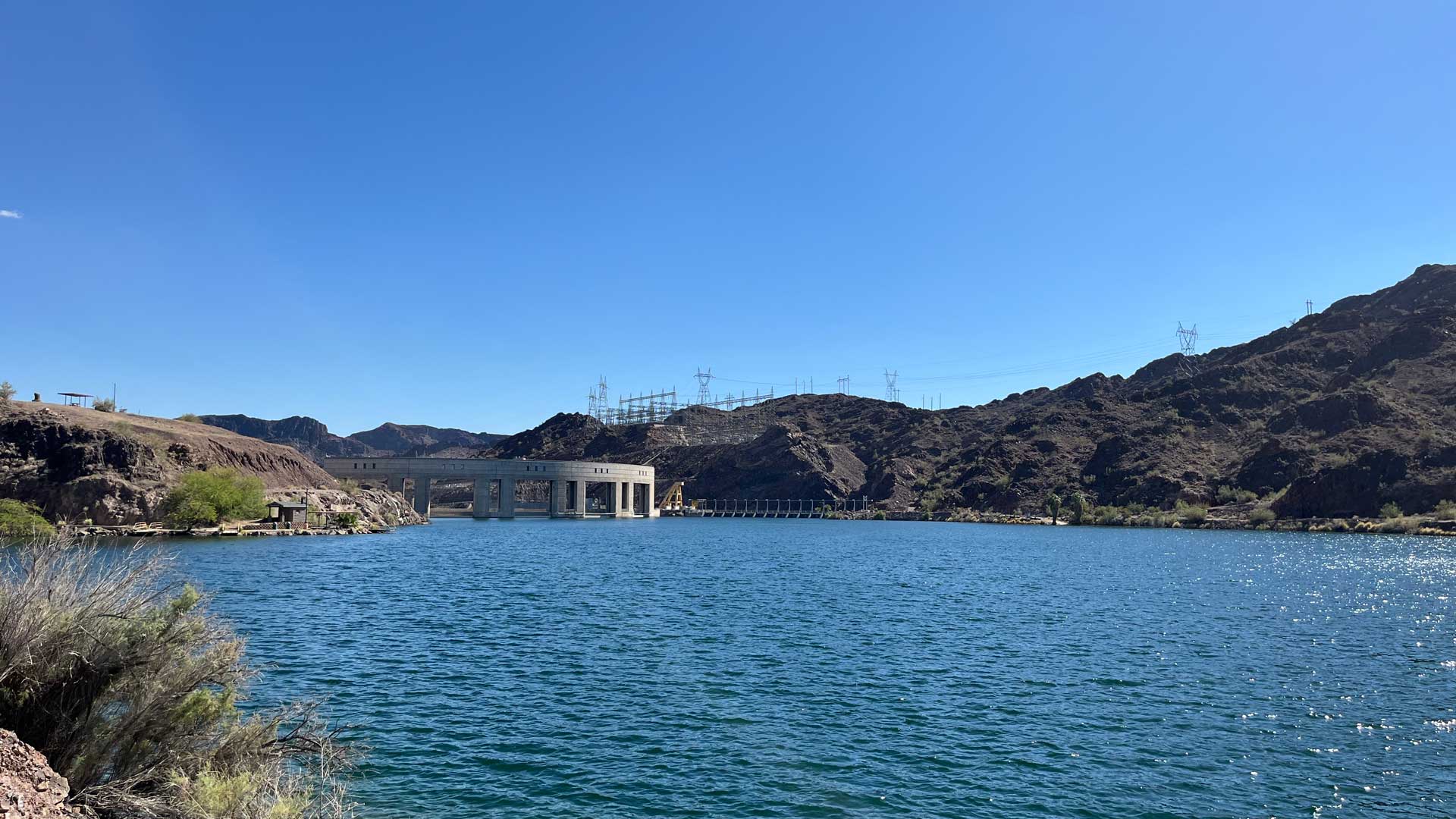 The Parker Dam on the Arizona-California border formed Lake Havasu. July 2024