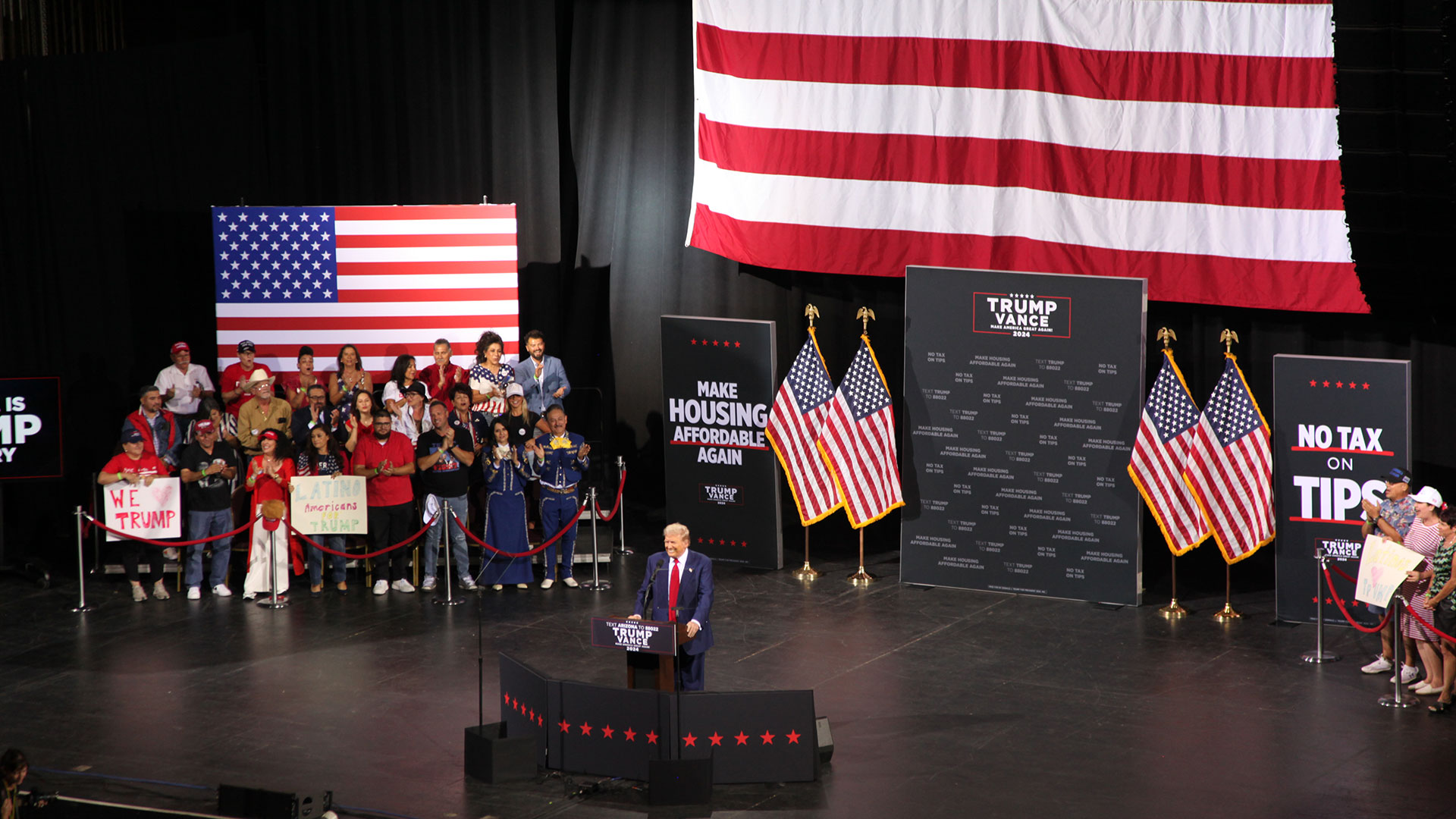 Former President Donald Trump speaks at a rally in Tucson, Ariz., on Thursday, Sept. 12, 2024. 