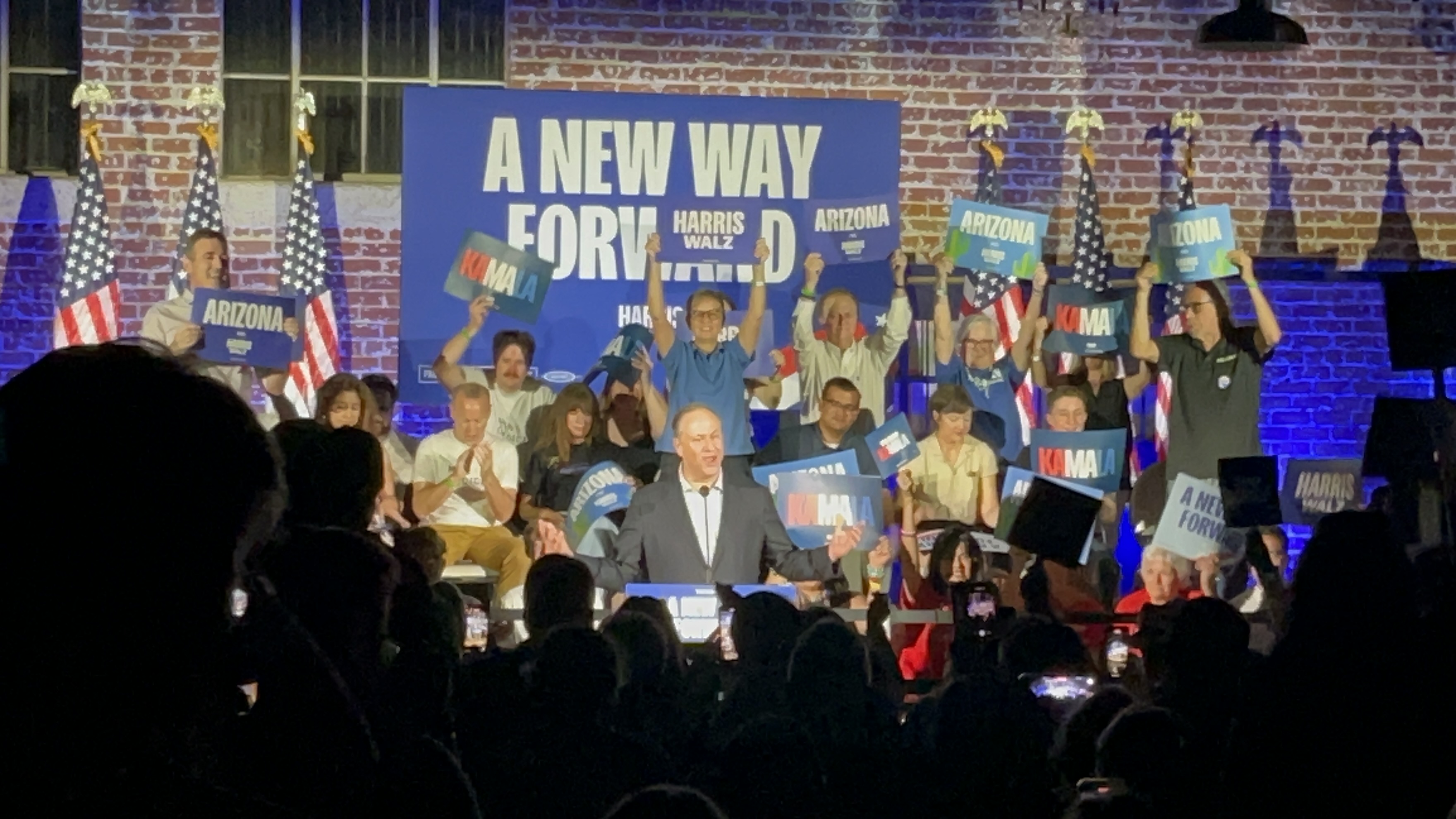 Doug Emhoff speaks at a campaign event at 1 E. Toole in downtown Tucson on the evening of Sept. 12, 2024. 