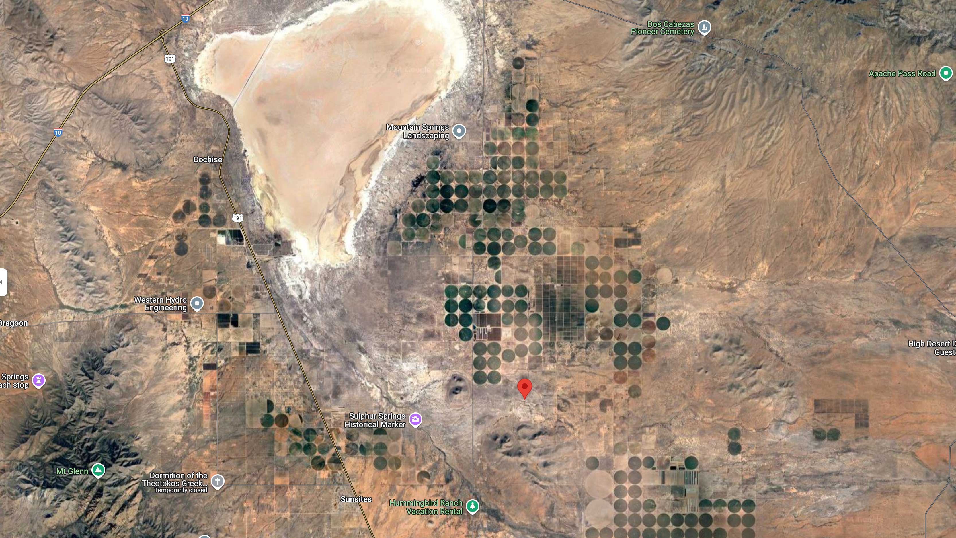 Map of earth fissure location